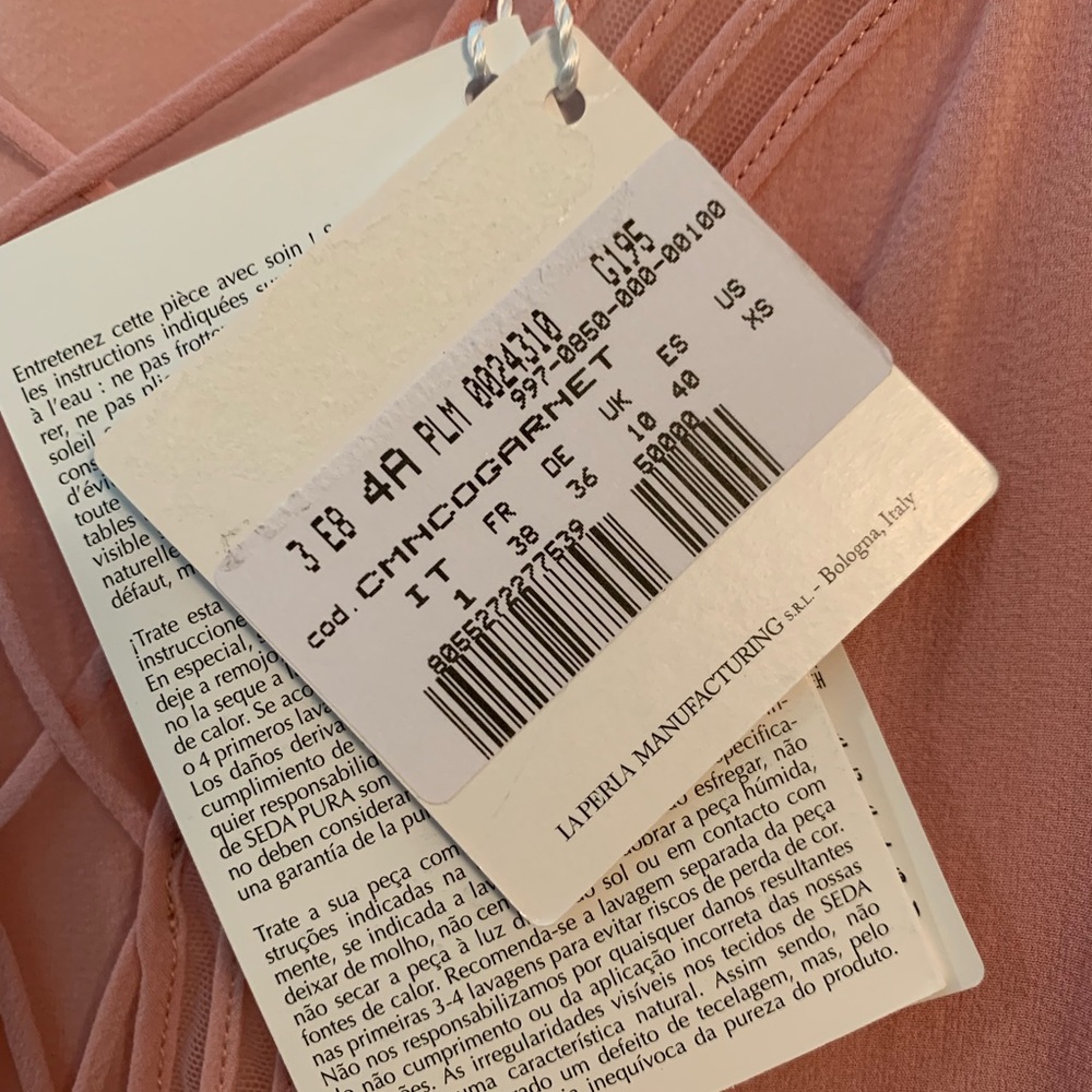 🆕TAGS🏷 La Perla Pink Silk Nightdress Puff Sleeve - Picture 7 of 8